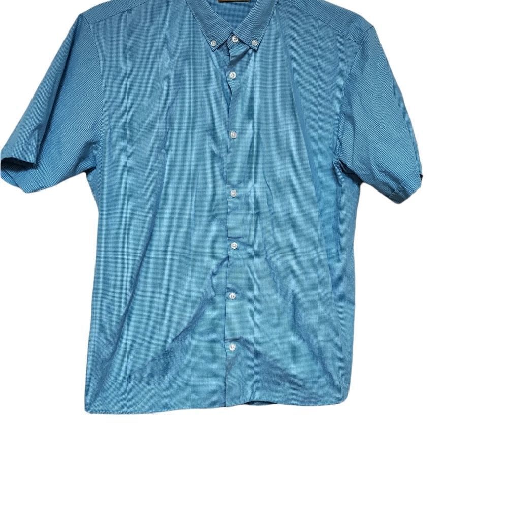 Cigar Box Micro Check Button Up Shirt XL